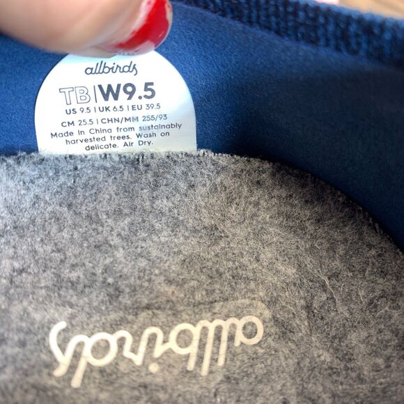 AllBirds Women’s Tree Breezers TB Navy Blue Knit Ballet Flats Sz 9.5 - Picture 8 of 9